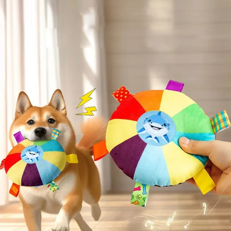 ของเล่นสุนัขแบบตุ๊กตาพร้อมจานร - Flying Disc Dog Training Toy บทวิจารณ์และราคา