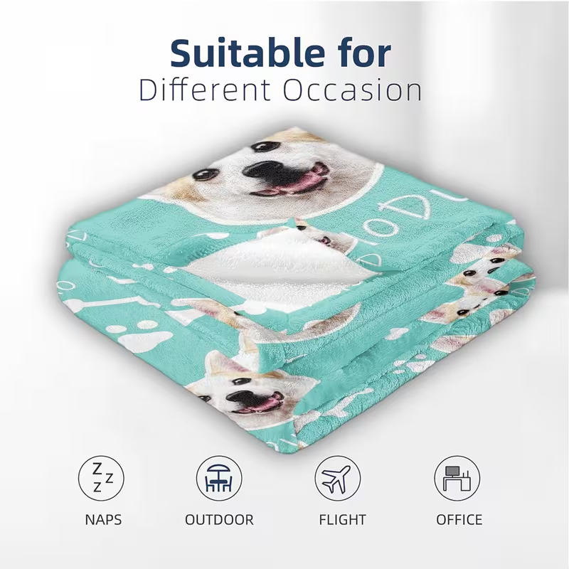 ผ้าห่มสั่งทำพิเศษลายรูปสุนัข 1 - Pet Beds บทวิจารณ์และราคา
